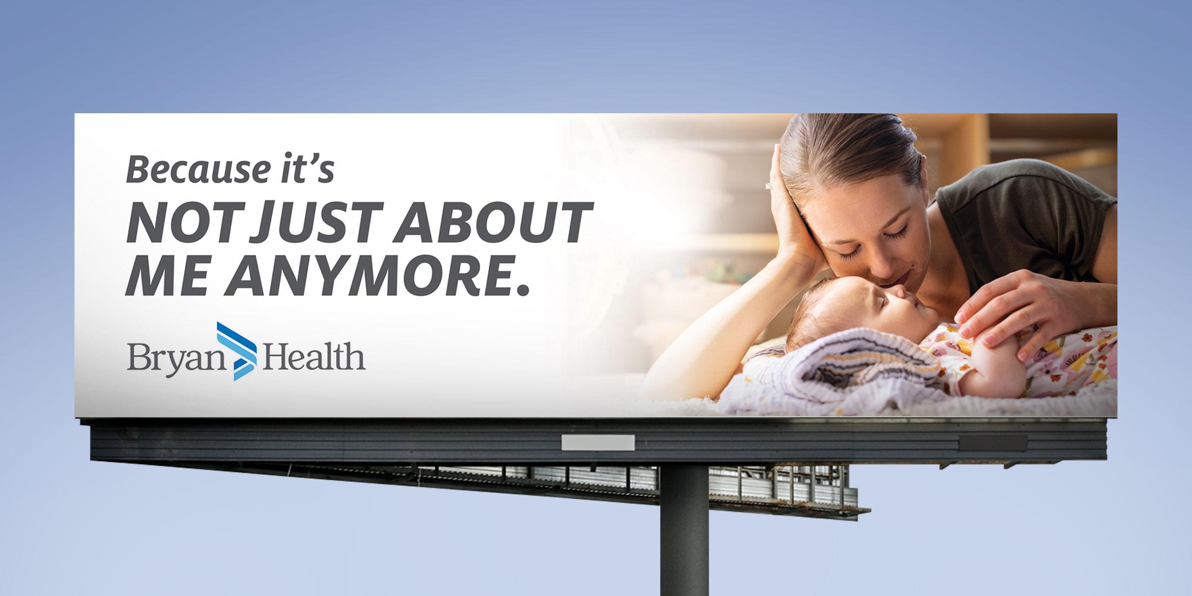 Bryan Health Billboard Mom and Baby