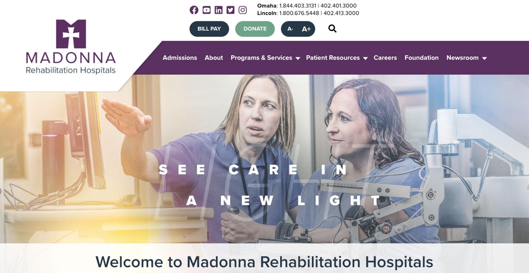 Madonna Renewed Strength For Life Desktop Website