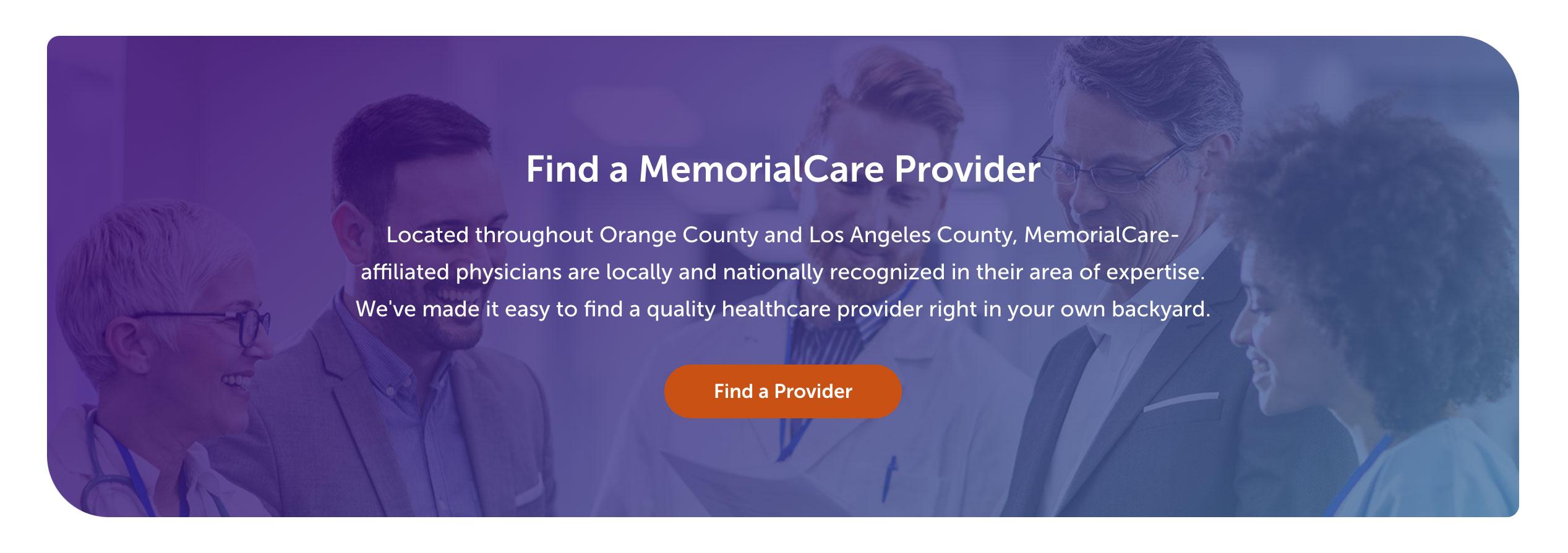 MemorialCare.org Find a Provider Callout
